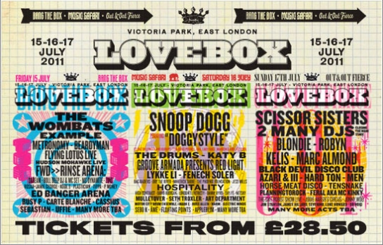 lovebox 2011 flyer